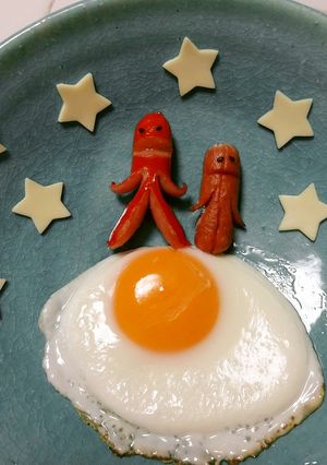 【宇宙人ソーセージ】月に立つ（朝食に）-レシピのメイン写真