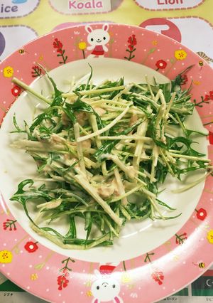 子供も大好き☆簡単シャキシャキ水菜サラダ-レシピのメイン写真
