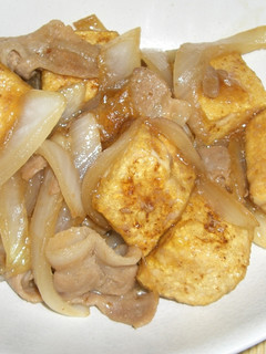 豆腐 豚肉の甘辛炒め-レシピのメイン写真