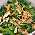 簡単5分で小松菜と油揚げ炒め煮物♪常備菜