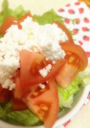 トマトとレタスとカッテージチーズのサラダ-レシピのメイン写真
