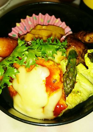 鶏バーグ弁当-レシピのメイン写真