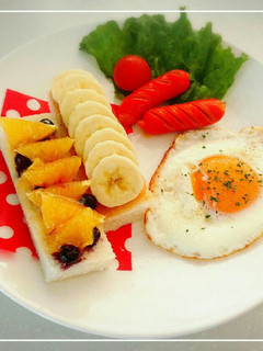 フルーツたっぷり♪ワンプレート朝ご飯♡-レシピのメイン写真