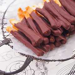รูปของ 食パンの残りでラスクチョコスティック