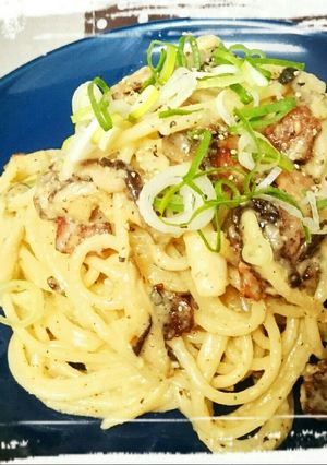 生クリーム無し☆きのこの和風カルボナーラ-レシピのメイン写真