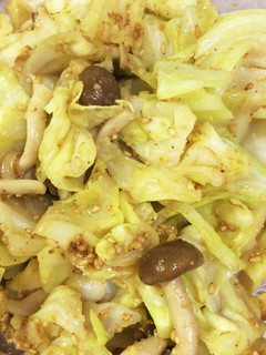ダシの素で♪キャベツとしめじのごまあえ-レシピのメイン写真