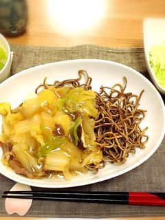 余った具材で♩ヘルシー蕎麦のかた焼きそば-レシピのメイン写真