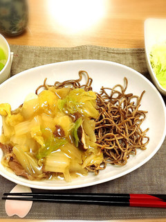 余った具材で♩ヘルシー蕎麦のかた焼きそば-レシピのメイン写真