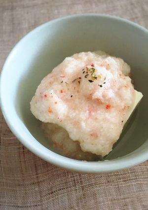 豆腐の春色とろろのせ-レシピのメイン写真
