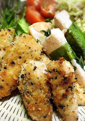 お手軽！ささみのふりかけパン粉焼き-レシピのメイン写真