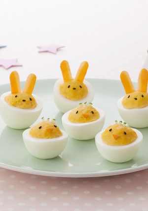 うさぎとひよこのドレスドエッグ-レシピのメイン写真