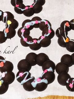 簡単かわいいポンデリングドーナツ型チョコ-レシピのメイン写真