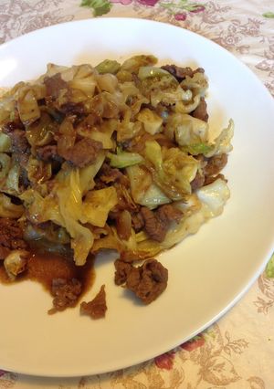 しっかり味の牛肉とキャベツのサブジ♪-レシピのメイン写真