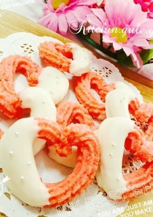 バレンタインバージョン 絞りだしクッキー-レシピのメイン写真