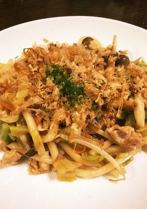 たっぷり野菜の【焼きうどん】-レシピのメイン写真