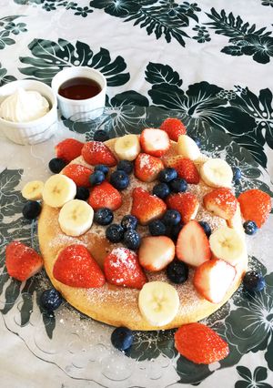 フルーツいっぱいパンケーキ♪簡単HM-レシピのメイン写真