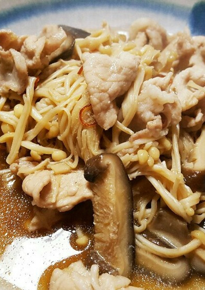 豚肉ときのこの簡単煮-レシピのメイン写真