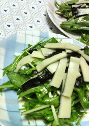 すぐできて好評♪水菜の☆海苔チーズサラダ-レシピのメイン写真