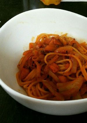 野菜ジュースで簡単パスタ-レシピのメイン写真