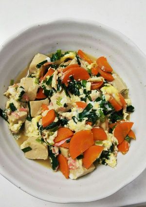 高野豆腐の卵とじ-レシピのメイン写真
