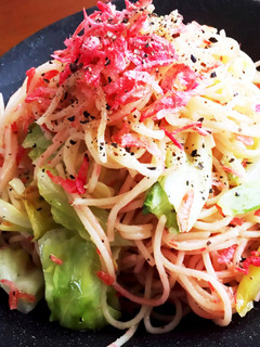干しエビとキャベツのオイルパスタ-レシピのメイン写真