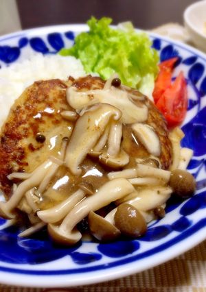 豆腐ハンバーグきのこあんかけ-レシピのメイン写真