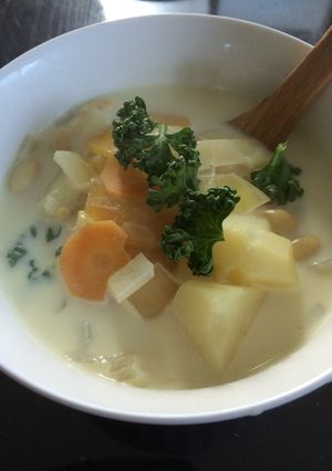 グリーンカレーペーストで豆乳すーぷ-レシピのメイン写真