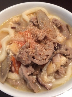 ごま風味の豚汁風うどん-レシピのメイン写真