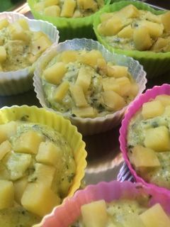 離乳食にも!さつまいもと小松菜の蒸しパン-レシピのメイン写真