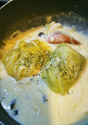 簡単！ずぼらクリームロールキャベツ-レシピのメイン写真