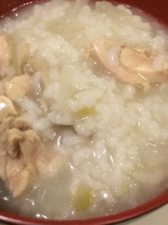 炊飯器で、鶏肉のお粥。-レシピのメイン写真