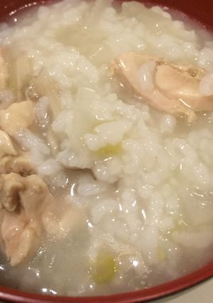 炊飯器で、鶏肉のお粥。-レシピのメイン写真