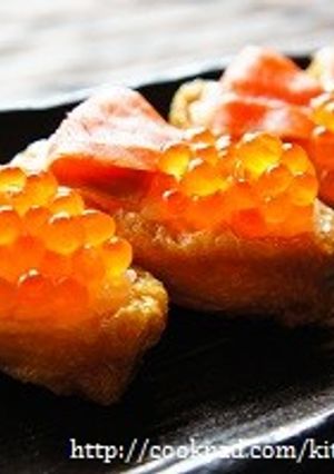 サーモンといくらの親子オープンいなり寿司-レシピのメイン写真