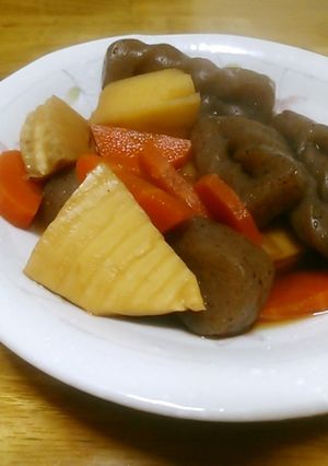 たけのこ、人参、こんにゃくの煮物-レシピのメイン写真