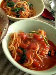 ☆パスタ☆トマト×ほうれん草☆-レシピのメイン写真