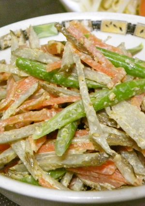 人参☆牛蒡☆いんげんの胡麻風味サラダ-レシピのメイン写真