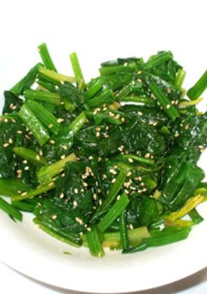 ほうれん草のごま和え♪砂糖なし塩醤油ゴマ-レシピのメイン写真