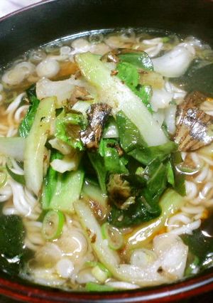 青梗菜とワカメの醤油ラーメン-レシピのメイン写真