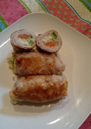 野菜たっぷり♪チーズと一緒に肉巻き★-レシピのメイン写真