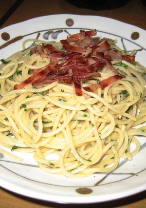ベーコン＆ほうれん草のパスタ-レシピのメイン写真