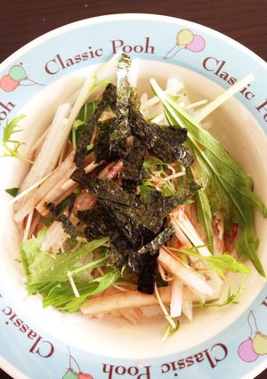 超簡単☆水菜と大根のヘルシーサラダ-レシピのメイン写真