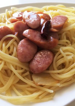 私のソーセージのペペロンチーノ-レシピのメイン写真