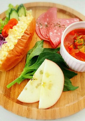 卵&ミネストローネのワンプレートランチ♡-レシピのメイン写真