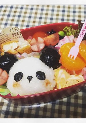 キャラ弁♡パンダ-レシピのメイン写真