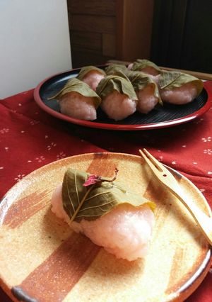 簡単♪餅米で＊桜餅-レシピのメイン写真