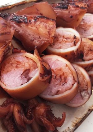 赤飯おにぎりで楽ちんイカめし-レシピのメイン写真