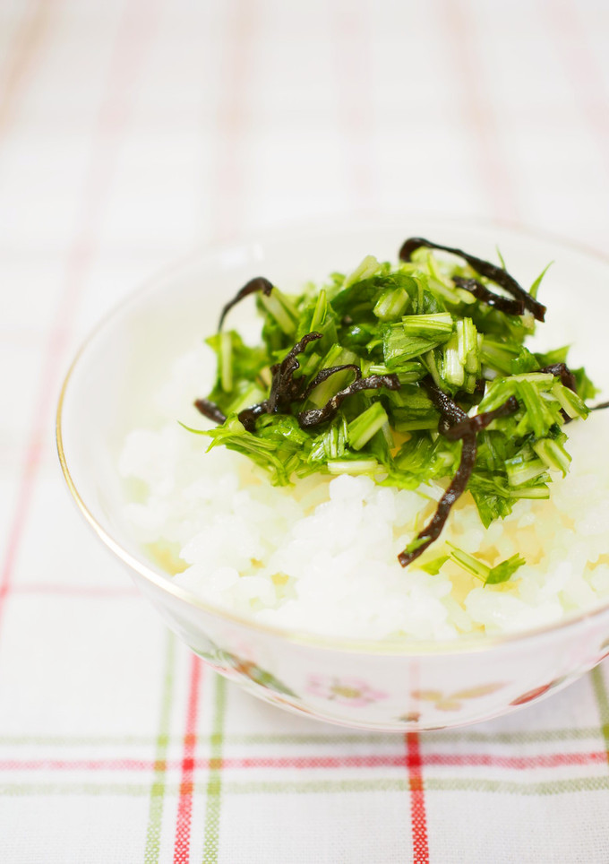 水菜の3段活用　②　刻み水菜の塩昆布あえ-レシピのメイン写真
