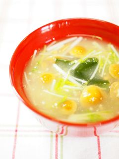 水菜の3段活用 ③ 水菜のみそ汁-レシピのメイン写真