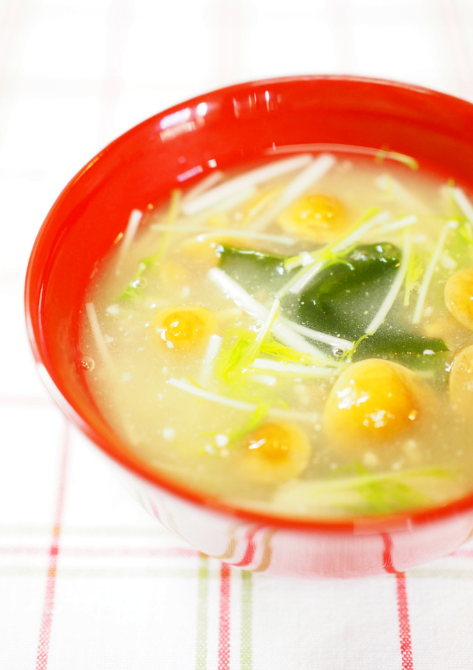 水菜の3段活用　③　水菜のみそ汁-レシピのメイン写真