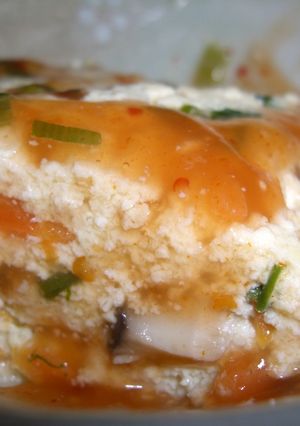 蒸し豆腐チリあんかけ（レンジ編）-レシピのメイン写真